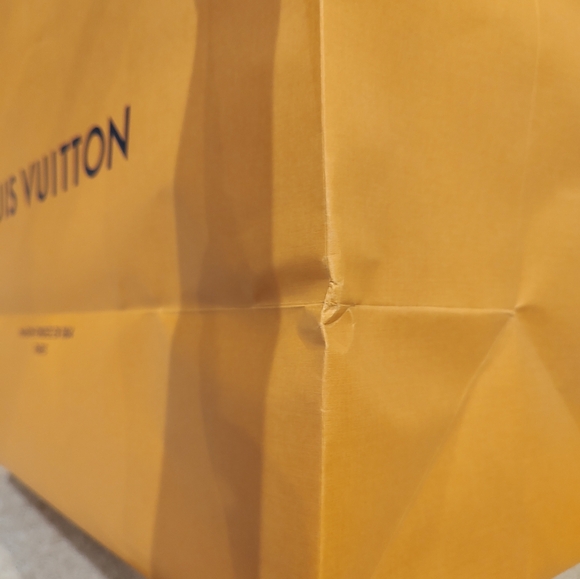 Louis Vuitton XL Shopping Gift Bag Paper Ribbon Handles Authentic Large … - Picture 7 of 10